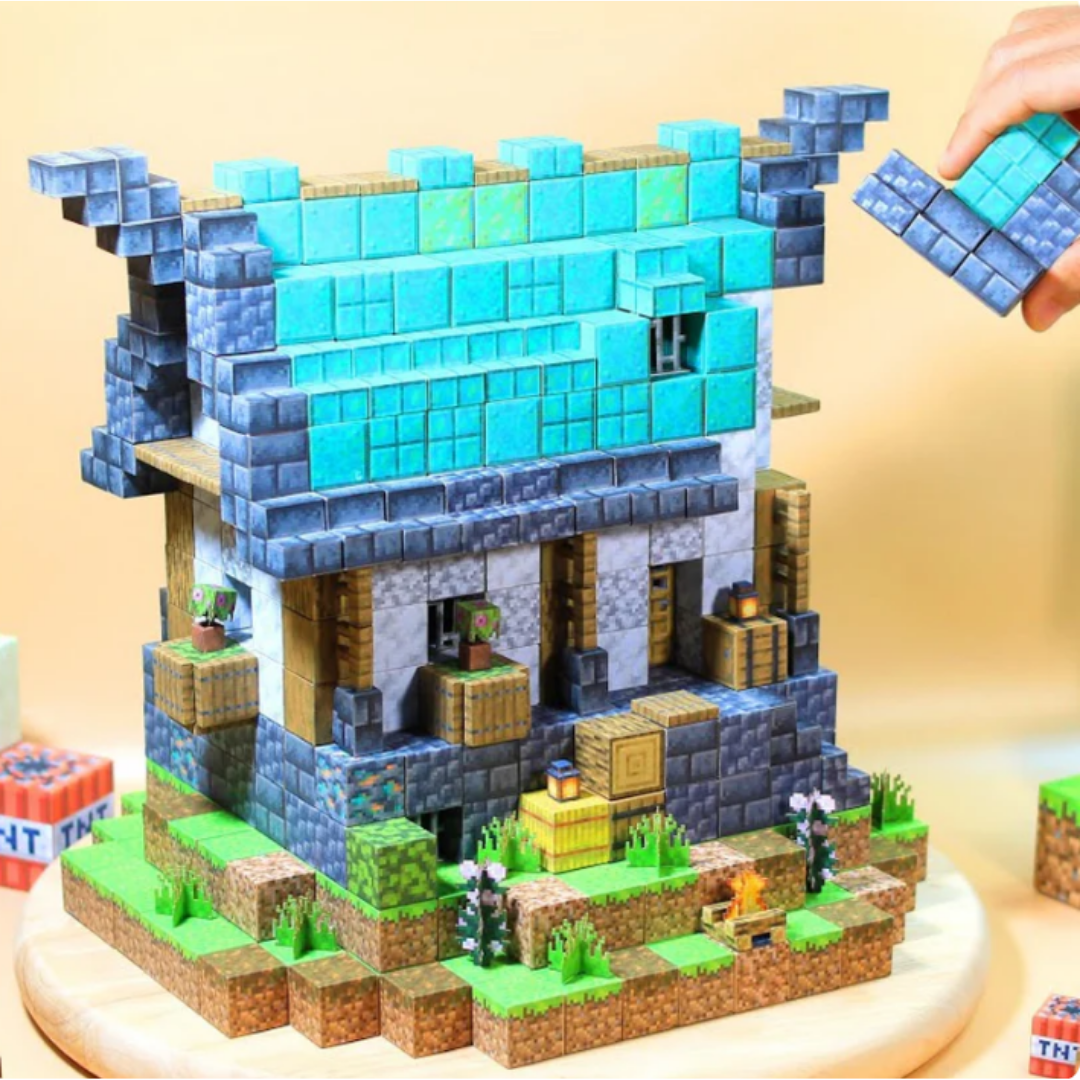 🎮✨ ¿Y si tu hijo pudiera construir SU propio mundo pixelado… sin pantalla?